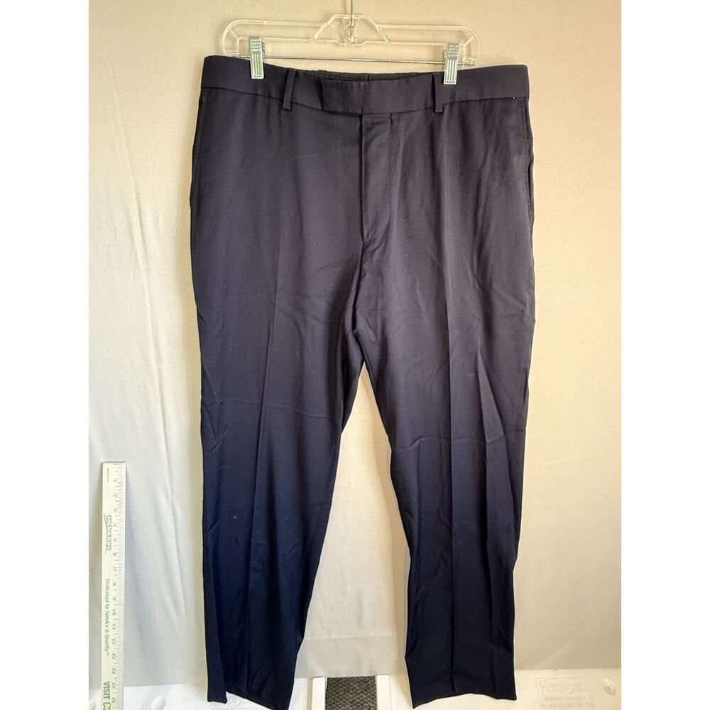 HUGO BOSS Black Wool Flat Dress Pants Men's Size 36X30